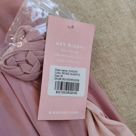 NWT Birdy Grey Dress CHICKY CONVERTIBLE DRESS MESH ROSE QUARTZ Formal Sz M - Picture 6 of 8